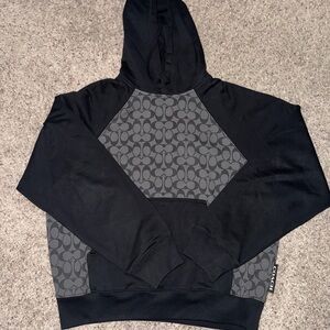 Coach Signature Black and Gray Hoodie